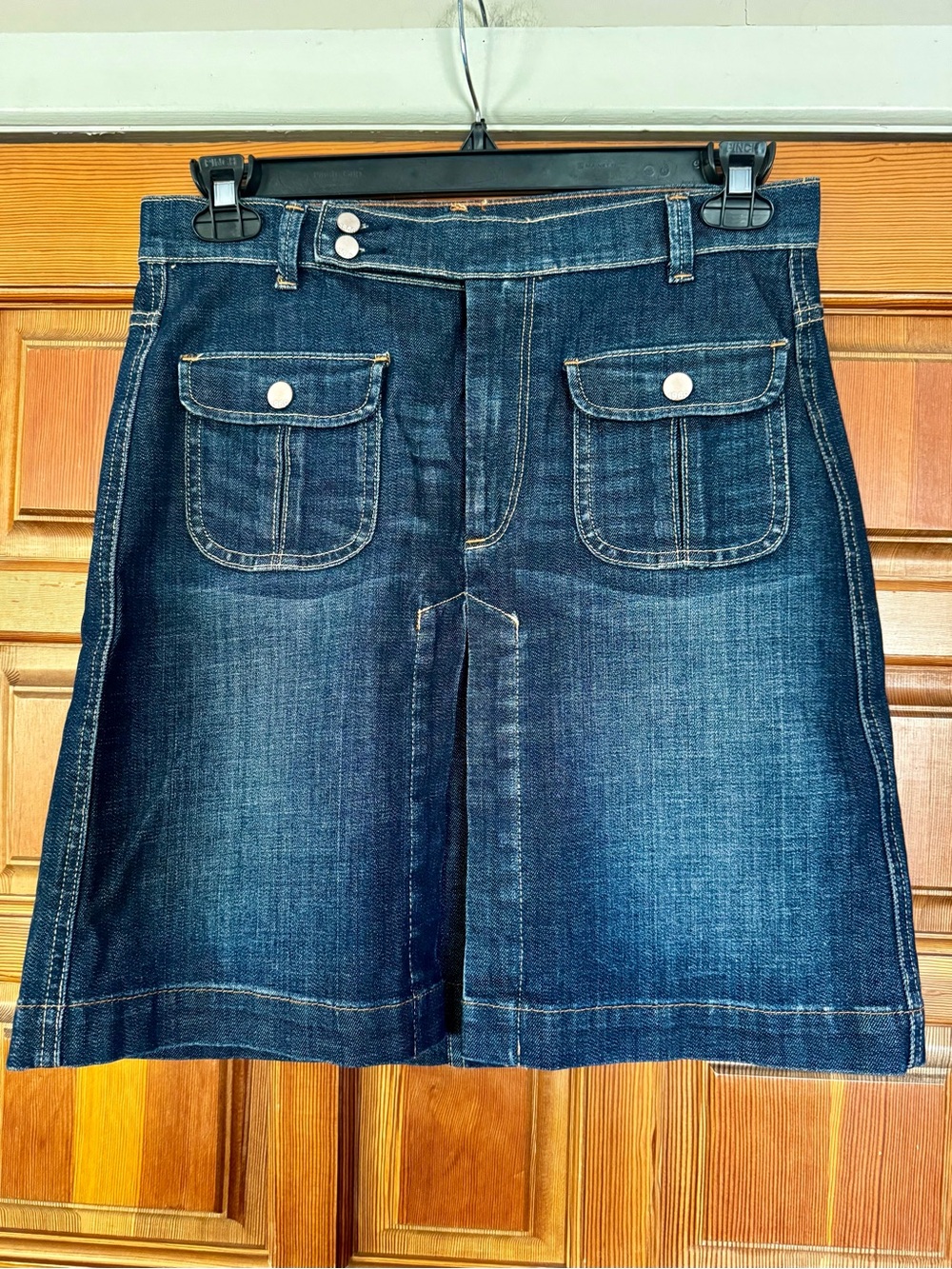 EUC GAP 1969 denim kick pleat skirt 29 / 8